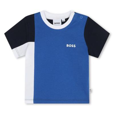 Picture of BOSS Toddler Boys Colourblock T-shirt - Electric Blue
