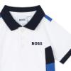 Picture of BOSS Toddler Boys Polo Shirt - White Blue 