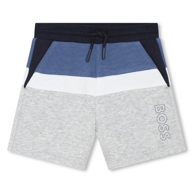 Picture of BOSS Toddler Boys Colourblock Jersey Shorts - Blue