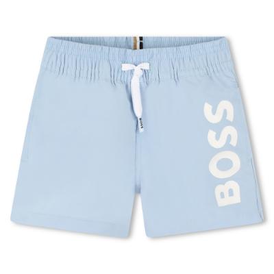 Picture of BOSS Toddler Boys Basic Logo Swim Shorts - Pale Blue