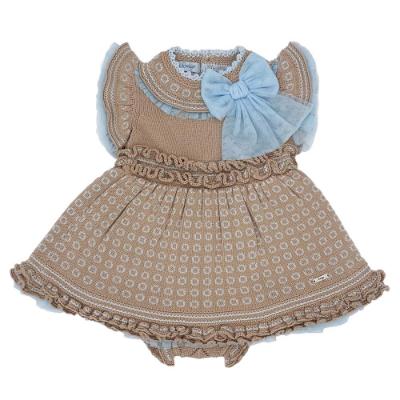 Picture of Rahigo Girls Summer Knit Dress & Pants Set X 2 - Beige Blue