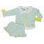 Picture of Rahigo Girls Summer Knit Ruffle Jampants Blouse & Cardigan Set X 3 - Mint Green Yellow