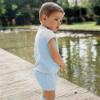 Picture of Rahigo Boys Summer Knit Shorts & Jumper Set X 2 - Baby Blue