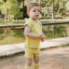 Picture of Rahigo Boys Summer Knit Shorts & Jumper Set X 2 - Lemon