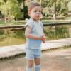 Picture of Rahigo Boys Summer Knit Shorts & Jumper Set X 2 - Sky Blue