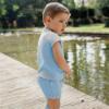 Picture of Rahigo Boys Summer Knit Shorts & Jumper Set X 2 - Sky Blue