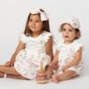 Picture of Caramelo Kids Baby Girls Ribbed Summer Garden Dress - Ivory