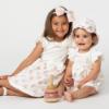 Picture of Caramelo Kids Girls Ribbed Summer Garden Dress - Ivory