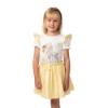 Picture of Caramelo Kids Girls Diamante Unicorn Top & Broderie Anglais Skirt Set - Lemon