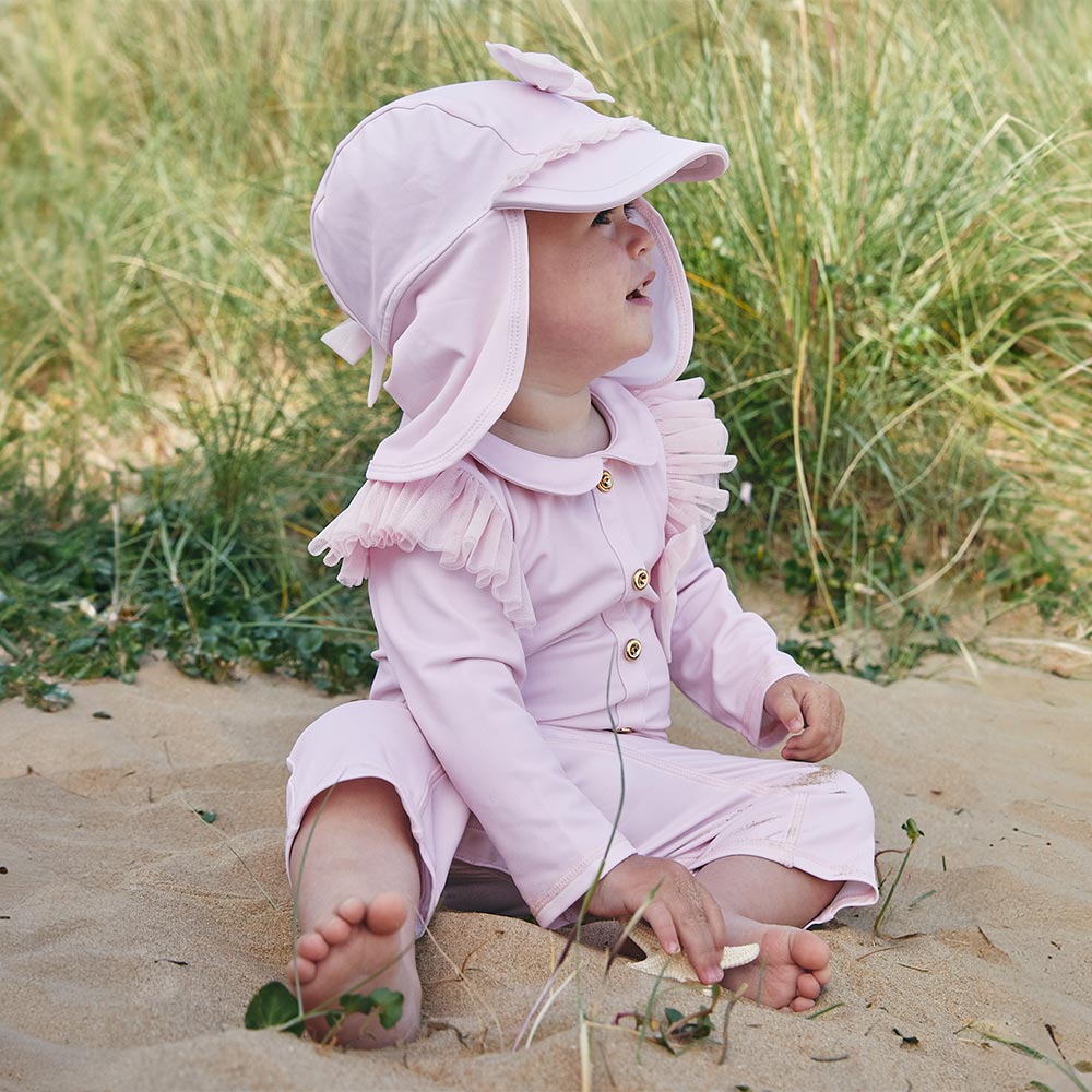 PRE ORDER Caramelo Kids Baby Girls Tulle Frill Sunsafe Onesie Pink