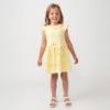 Picture of Caramelo Kids Girls Tiered Frill Dress With Bow - Lemon