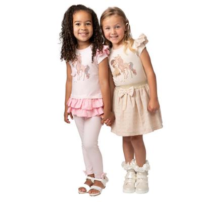 Picture of Caramelo Kids Girls Diamante Unicorn Legging Set - Pink 