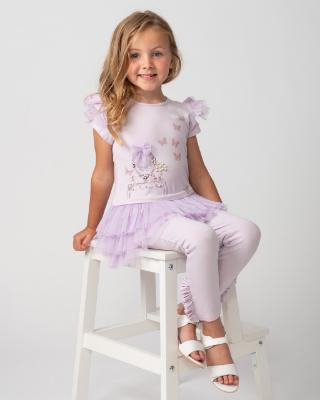 Picture of Caramelo Kids Girls Pearl Vanity Legging Set - Lilac