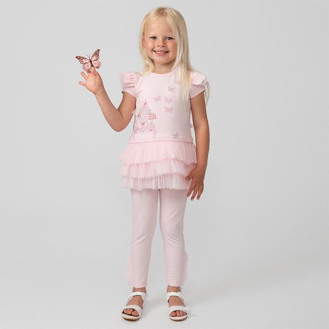 Picture of Caramelo Kids Girls Pearl Vanity Legging Set - Pink