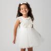 Picture of Caramelo Kids Girls Ribbed Tulle Dress With Hairband - Ivory