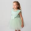 Picture of Caramelo Kids Girls Ribbed Tulle Dress With Hairband - Lemon