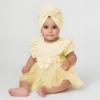 Picture of Caramelo Kids Girls Ribbed Tulle Dress With Hairband - Lemon