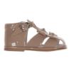 Picture of Borboleta Dina Double Fixed Bow Patent Sandal - Camel