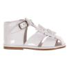 Picture of Borboleta Dina Double Fixed Bow Patent Sandal - White