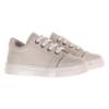 Picture of Borboleta Santiago Lace Up Leather Trainer - Beige