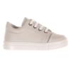 Picture of Borboleta Santiago Lace Up Leather Trainer - Beige