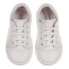 Picture of Borboleta Santiago Lace Up Leather Trainer - White