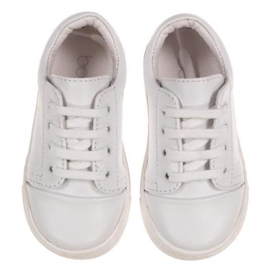 Picture of Borboleta Santiago Lace Up Leather Trainer - White