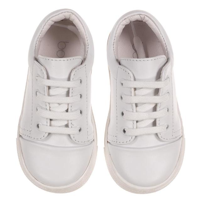 Picture of Borboleta Santiago Lace Up Leather Trainer - White