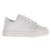 Picture of Borboleta Santiago Lace Up Leather Trainer - White