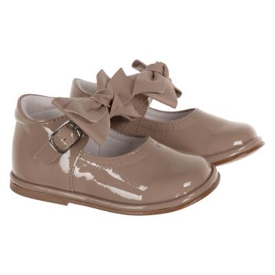 Picture of Borboleta Vitoria Detachable Bow Patent Mary Jane Shoe - Camel