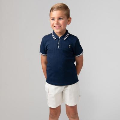 Picture of Caramelo Kids Boys Polo & Short Set - Navy White 