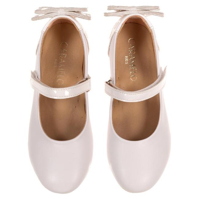 Picture of Caramelo Kids Girls Double Bow Ballerina Shoe - White