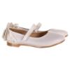 Picture of Caramelo Kids Girls Double Bow Ballerina Shoe - White
