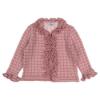 Picture of Rahigo Girls Summer Knit Ruffle Jampants Blouse & Cardigan Set X 3 - Dusky Pink White