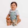 Picture of Calamaro Baby Summer Ruffle Collar Bodysuit - White 