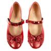Picture of Caramelo Kids Girls Sparkle Bow Ballerina Shoe - Red