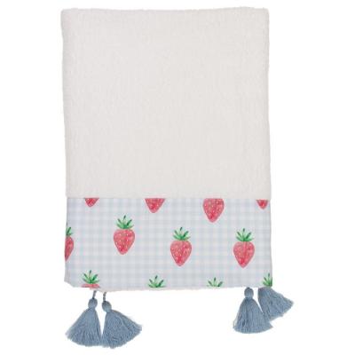 Picture of Meia Pata Beach Towel - Strawberries On Blue Check