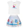 Picture of Balloon Chic Girls Summer Ocean Adventure Top & Skirt Set X 2 - White Blue Red