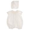 Picture of Sarah Louise Baby Girls Smocked Bubble & Bonnet Set - Ivory 
