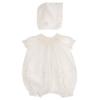 Picture of Sarah Louise Baby Girls Smocked Bubble & Bonnet Set - Ivory 