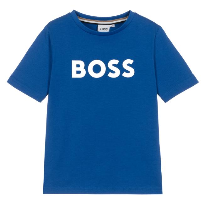 Picture of BOSS Boys Classic Logo T-shirt  - Electric Blue 