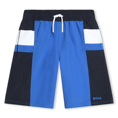 Picture of BOSS Boys Colourblock Swim Shorts - Electric Blue
