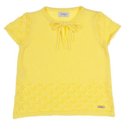 Picture of Rahigo Girls Summer Raised Knit Shorts & Jumper Set X 2 - Lemon