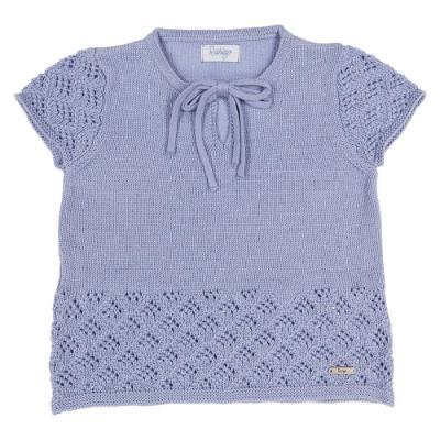 Picture of Rahigo Girls Summer Raised Knit Shorts & Jumper Set X 2 - Sky Blue