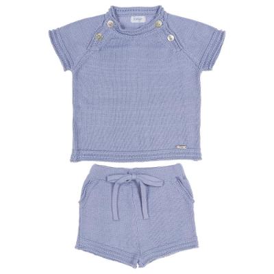 Picture of Rahigo Boys Summer Knit Shorts & Jumper Set X 2 - Sky Blue