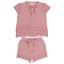 Picture of Rahigo Girls Summer Raised Knit Shorts & Jumper Set X 2 - Dusky Pink