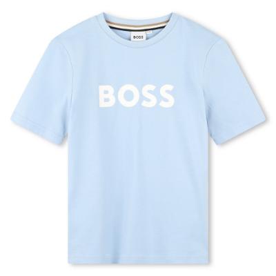 Picture of BOSS Boys Classic Logo T-shirt  - Pale Blue