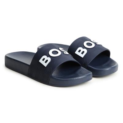 Picture of BOSS Boys Classic Logo Sliders - Navy Blue