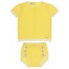 Picture of Rahigo Boys Summer Raised Knit Jampants & Jumper Set X 2 - Lemon White