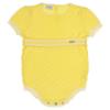 Picture of Rahigo Boys Summer Raised Knit Short Sleeve Romper - Lemon White